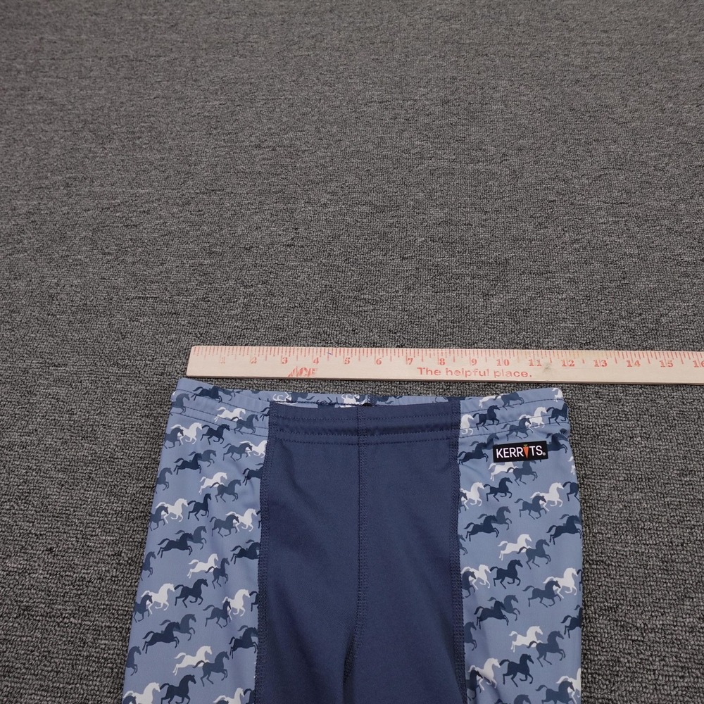 Kerrits Leggings Youth Large Blue Horse Print Riding Leggings Equestrian - Picture 7 of 9